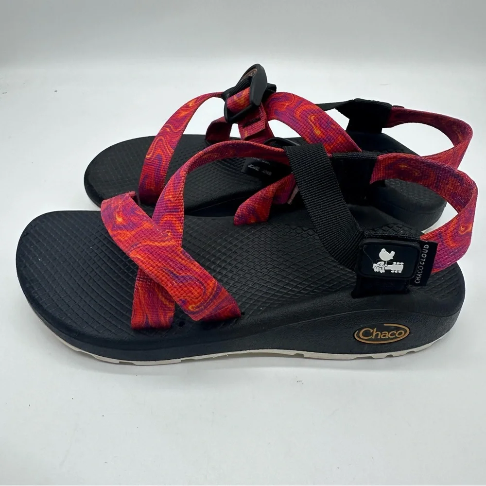 Chaco Z/Cloud Multicolor Sandals with Black Sole Size 6
